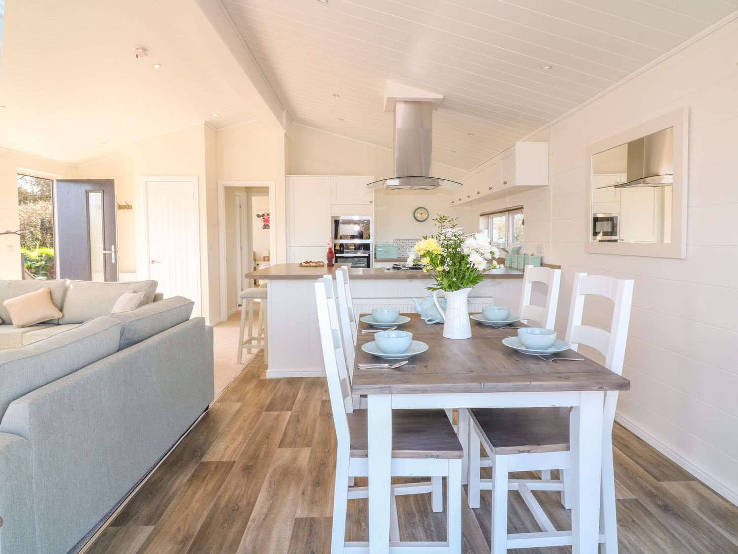 Beech Lodge open plan interior Beech Lodge ( Ref 1008070 ) at Twelve Oaks Farm Accommodation near Newton Abbot Devon