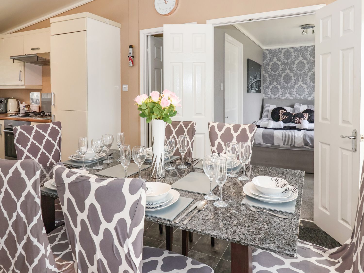 Dining area at Jonstone Pines ( Ref 1049947 ) Holiday Park at Cayton Bay North Yorkshire