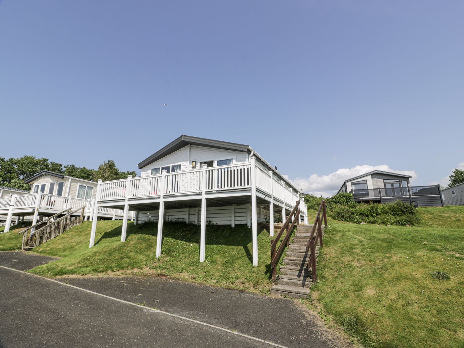 An outdoor view of houses on a hillside at Number 42 Wemyss Bay