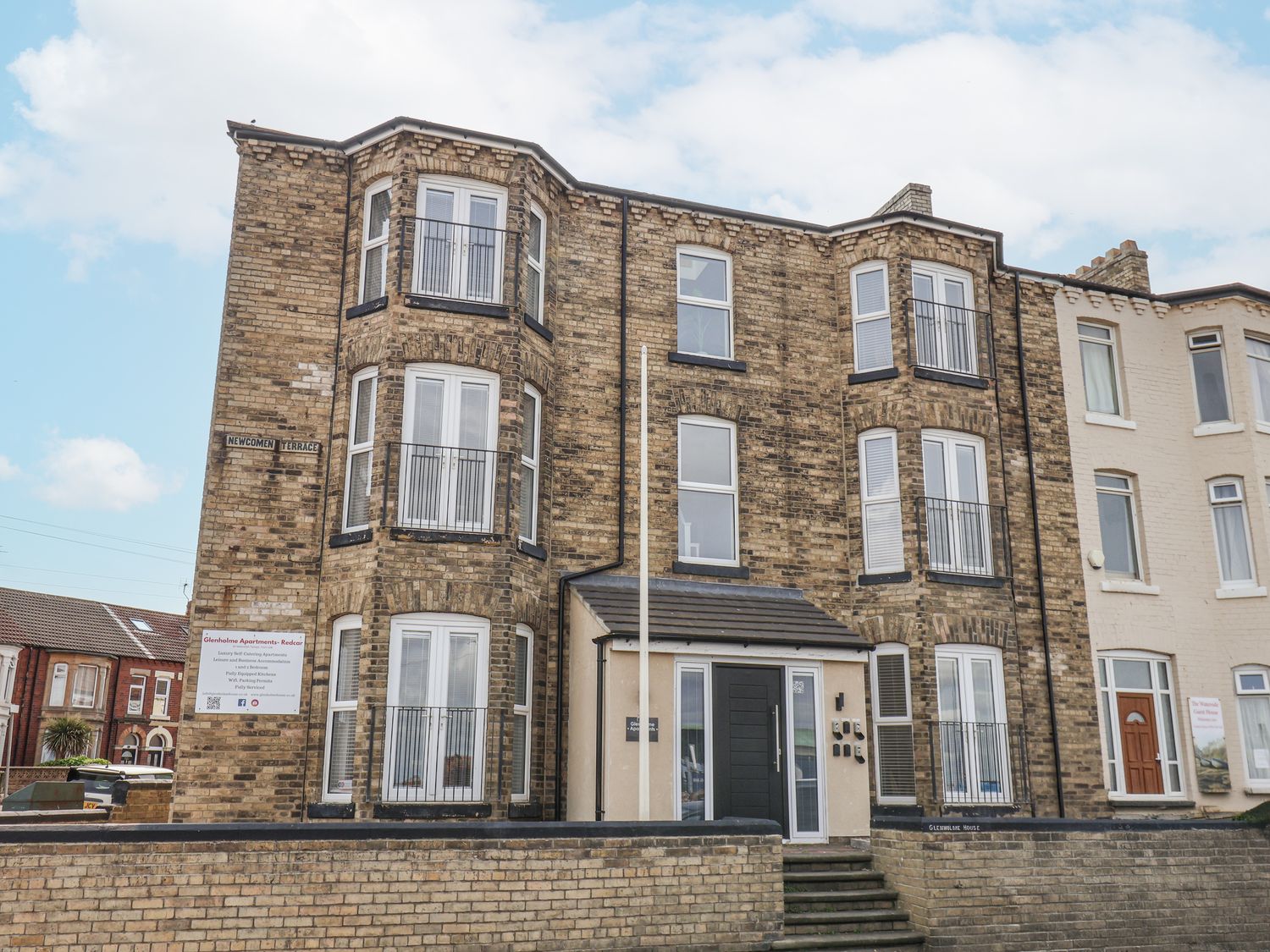 An apartment building exterior at Apartment 2 in Redcar