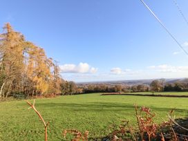 A field with trees and clouds at Woodland Cottage in Garth