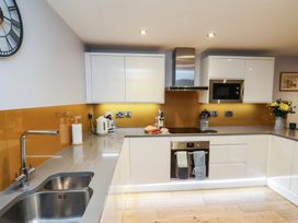 A kitchen with appliances and countertop at Premier, Transit & Lady Hilda @ Engine Shed in Whitby