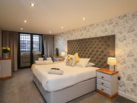 A bedroom with a bed and a window at Premier, Transit & Lady Hilda @ Engine Shed, Whitby