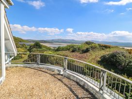 A view from a terrace overlooking a landscape at Bryn Y Mor, Borth Y Gest