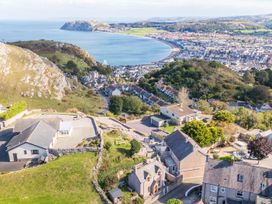 A view of the coastline and town from a hill at Ty Mawr, Great Orme in Llandudno