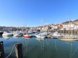 A marina with boats on water at Cayton Pines near Scarborough