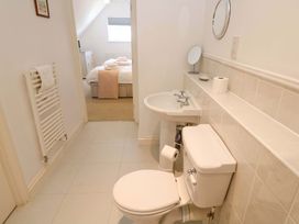 A bathroom with a sink and toilet at Meridian in Carbis Bay