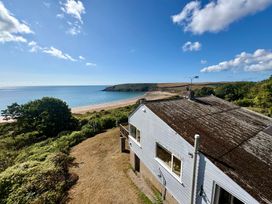 A beach view from a house at Beach Cove in Freshwater East, Pembrokeshire