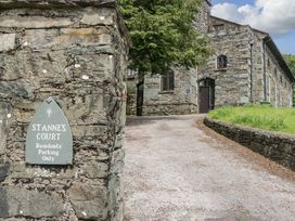 A sign for resident parking at St. Anne's Court in Ambleside