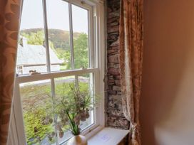 A window with curtains and a plant at High Raise in Grasmere