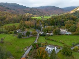 An aerial view of houses and landscapes at Goody Raise in Grasmere