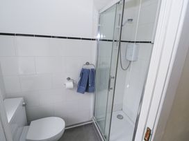 A bathroom with a shower and toilet at Brow O' The Hill in Ballyshannon