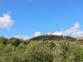 A view of a hill with trees and a clear sky at Castellolwg