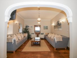 A living room with a coffee table and sofa at The Park in Ludlow