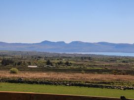 A landscape view of fields and mountains at Ty Coch in Llanaelhaearn near Trefor, Caernarfon