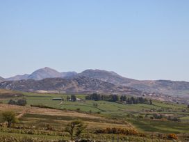 A landscape view of mountains and fields at Ty Coch, Llanaelhaearn near Trefor, Caernarfon