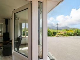 A view from the window showing mountains and a garden at Sherriff in Troutbeck, near Keswick