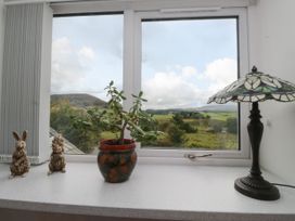 A windowsill with a plant and lamp at Sherriff, Troutbeck, near Keswick