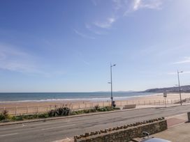 A view of the beach and sea from Ocean View Apartment in Colwyn Bay