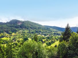 A landscape view of hills and forest at Greffyn in Betws-Y-Coed