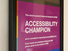 A poster about accessibility at Abbey View @ Summerfield Farm in Hawsker