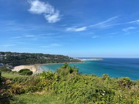 A view of the beach and ocean at 5 St Gwithian Apartments in Carbis Bay