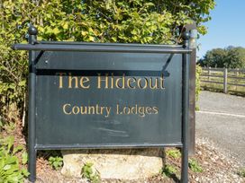 The Hideout country lodges sign at The Hideout in Allerston near Thornton Dale