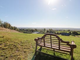 A bench overlooking a field at Foxes Den in Allerston near Thornton Dale