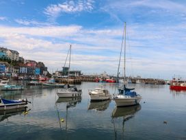A view of boats in a harbor at Bay View in Brixham