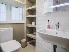 A bathroom with toilet and sink at Maries in Lyme Regis