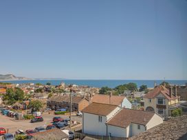 A view of houses and the sea at Greystones in Lyme Regis