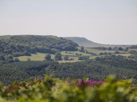 A landscape with rolling green hills trees and shrubs at 2 Crosslands in Stockton-On-The-Forest