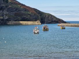 Boats in a harbor at Kirland, St Kew Highway