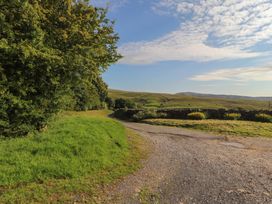 A gravel road surrounded by grass and trees at Garsdale Foot in Sedbergh