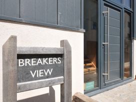 A sign and door entrance at Breakers View in Polzeath