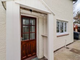 A front door with a porch at St Marys Cottages No4 Low Newton-by-the-Sea