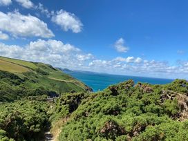 A coastal path leading to the sea at Ty Bach Twt in Synod Inn, near New Quay
