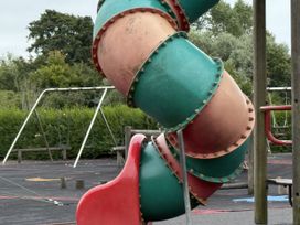 A slide in a playground at The Furness Haven in Barrow-In-Furness