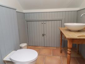 A bathroom with sink and toilet at Rose House in Alnmouth