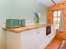 A kitchen with a toaster and kettle on the counter at Lodge 2 in York