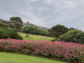 A landscape with flowers and trees at Greenside Studio Praa Sands