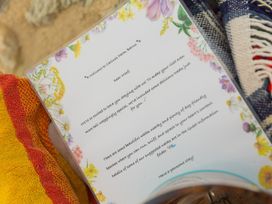 A welcome letter at Carines Farm Barns - Cubert