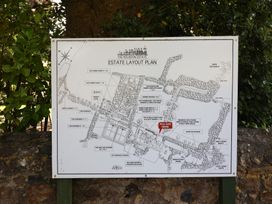 A map of the Rousdon Estate layout showing various buildings and paths at 10 The Gardens Rousdon near Lyme Regis
