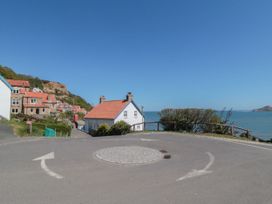 A view of houses along the coastline at Lilac Lodge in Runswick Bay near Staithes