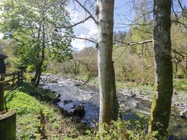 A river with trees and a building nearby at Elm Lodge Keswick