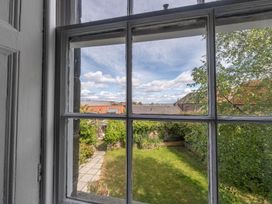 A view from a window overlooking a garden at Wonderland in Tweedmouth, Berwick-Upon-Tweed