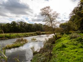 A river with trees and grass at Felin Gogoyan Tregaron