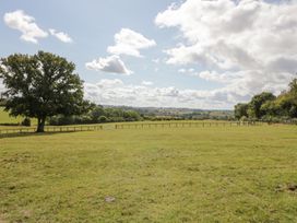 A field with a tree and fence at Keepers Barn in Bromyard
