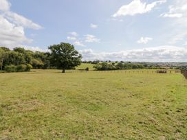 A field with a tree and a fence at The Cow Shed in Bromyard