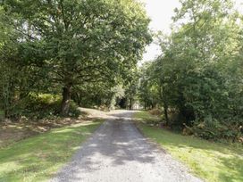 A path surrounded by trees and grass at The Cow Shed in Bromyard